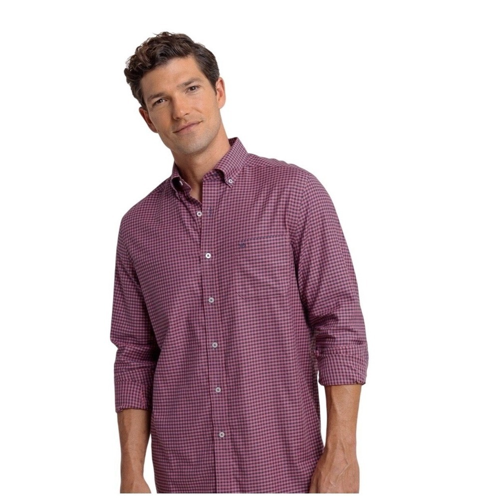 Southern Tide Shemwood Plaid Skipjack Long Sleeve Woven Shirt, Size XL